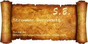 Strommer Bernadett névjegykártya