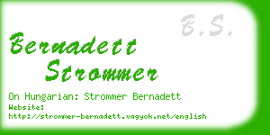 bernadett strommer business card